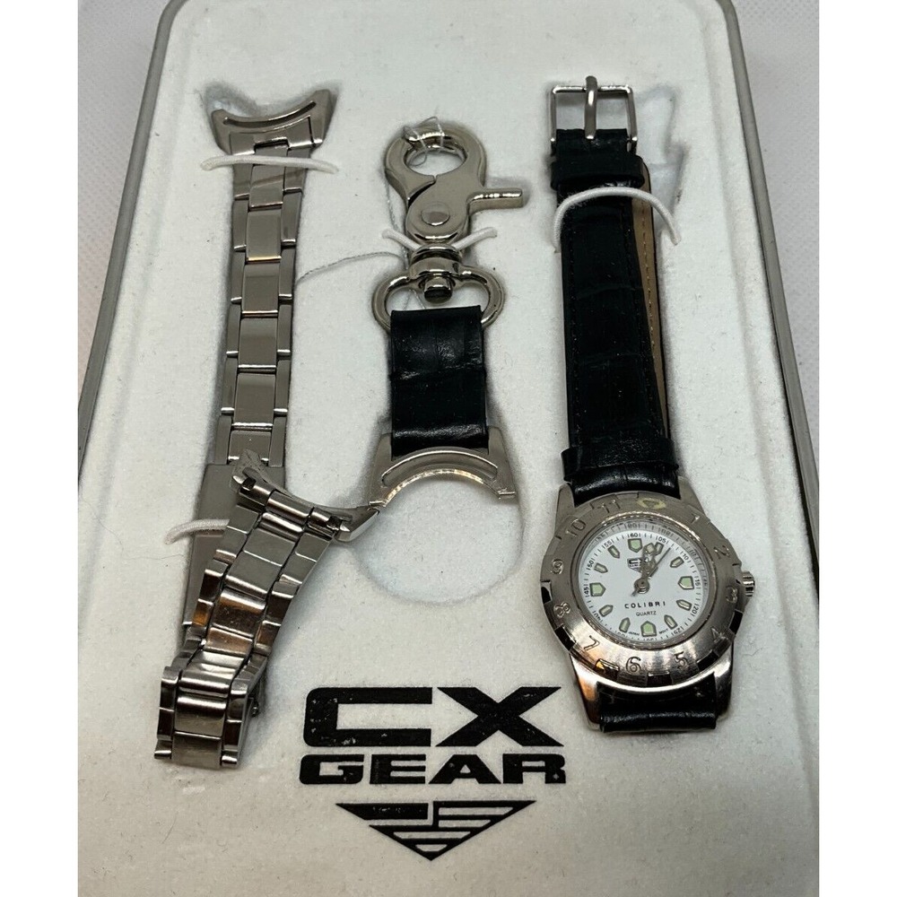 Desirable CX Gear watch set by Colibri, original tin papers, new old stock, runs